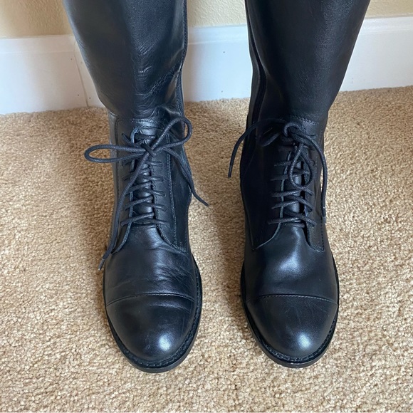 Juicy Coture Leather Riding Boots Black - Picture 4 of 11